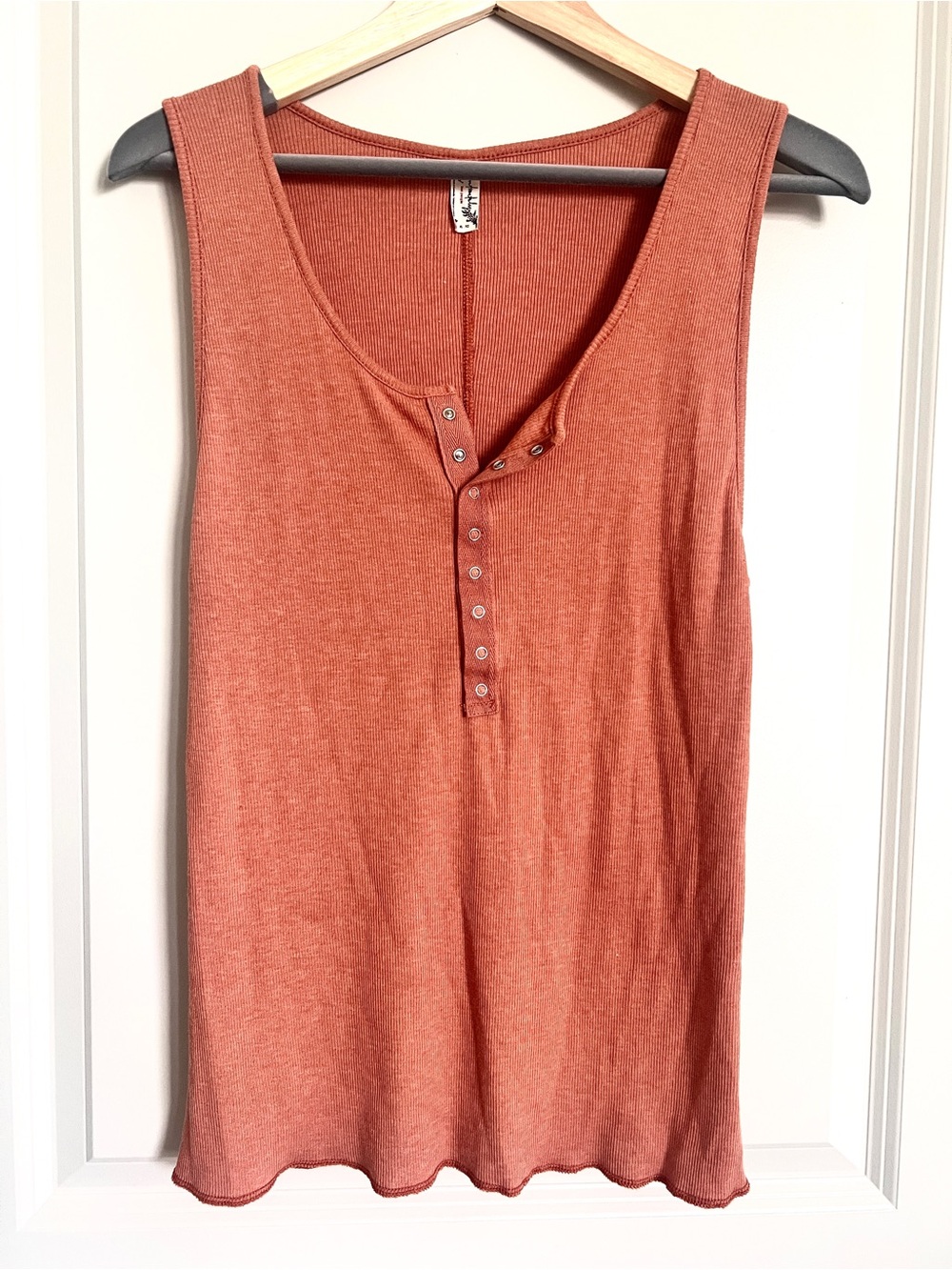 Free People Dusty Coral Ribbed Tank